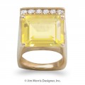 Citrine and Diamond Ring
